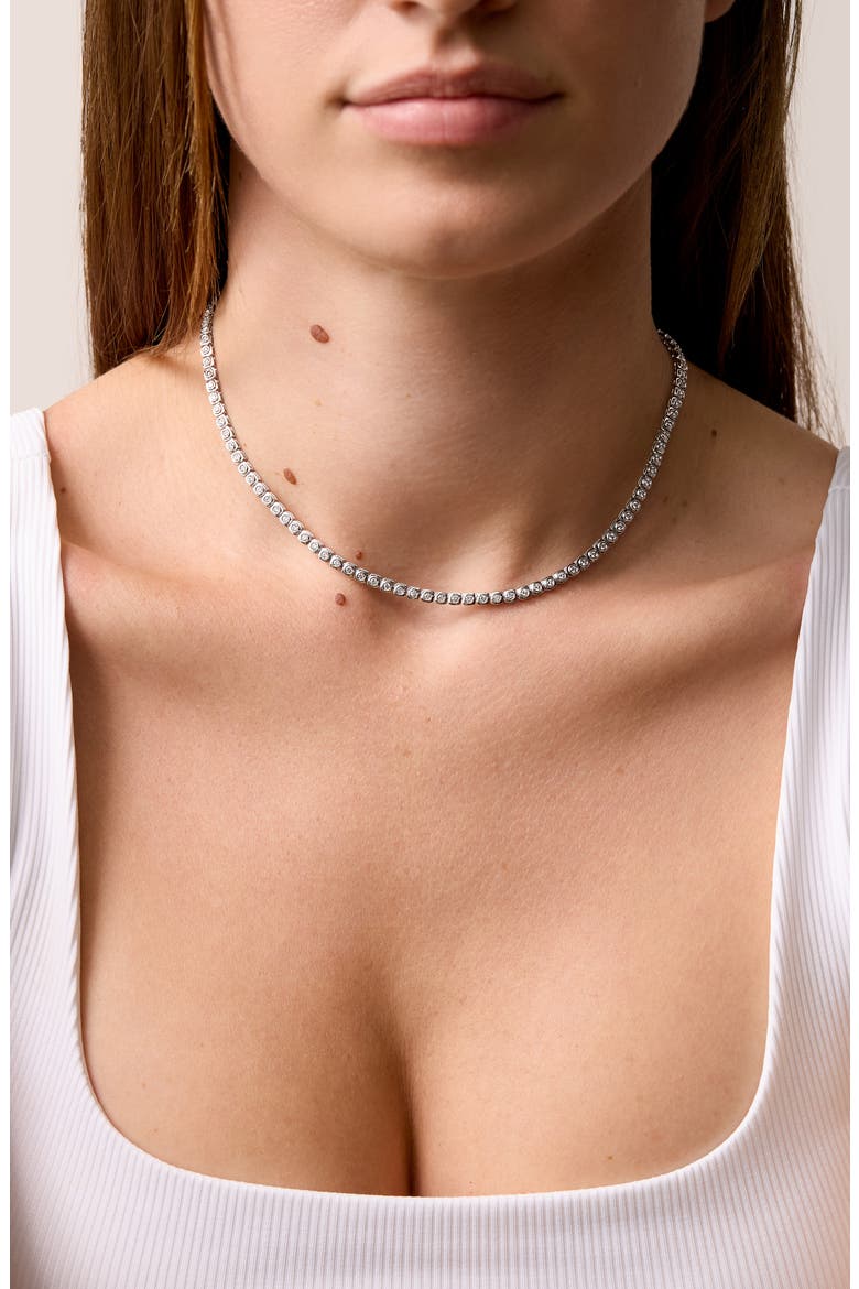 Monaco Diamond Tennis Necklace, Alternate, color, 18K WHITE GOLD