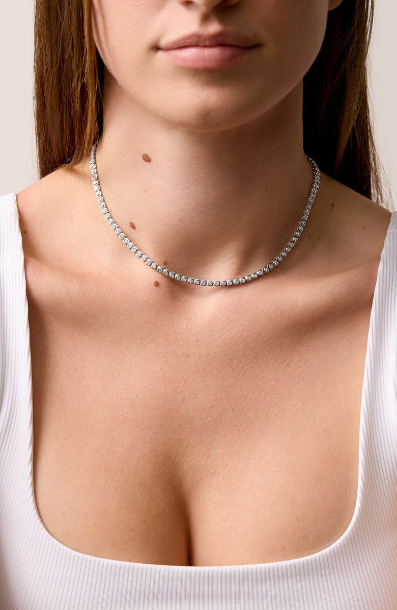 Bony Levy Monaco Diamond Tennis Necklace, Alternate, color, 18K White Gold