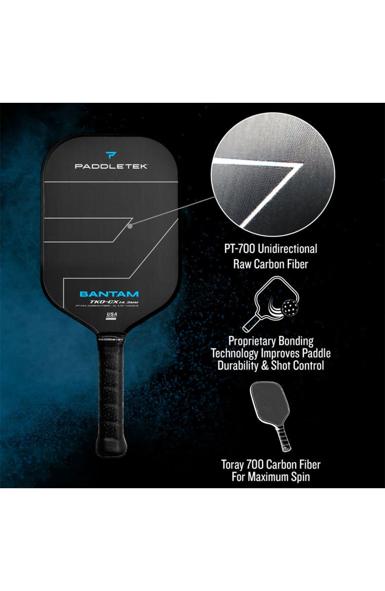 Paddletek Bantam TKO-CX 14.3 Pickleball Paddle, Alternate, color, Blue Riptide