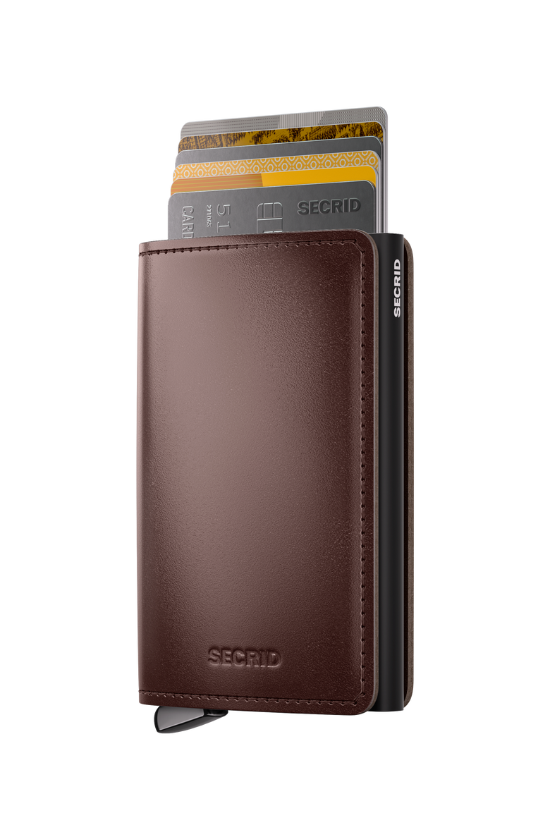 Premium Slimwallet+ Dusk, Alternate, color, Dark Brown