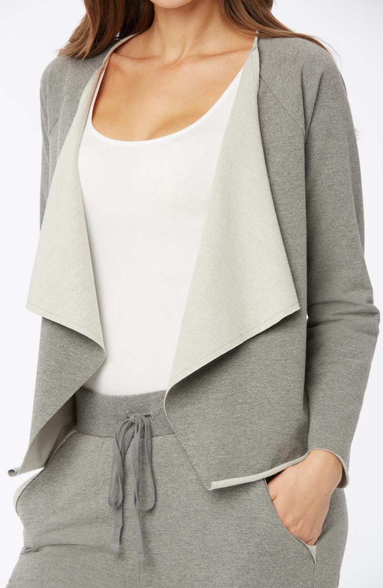 NYDJ Draped Open Front Sweatshirt, Alternate, color,