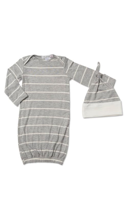 Everly Grey Adaline During & After 5-piece Maternity/nursing Sleep Set For Mom & Baby In Gray