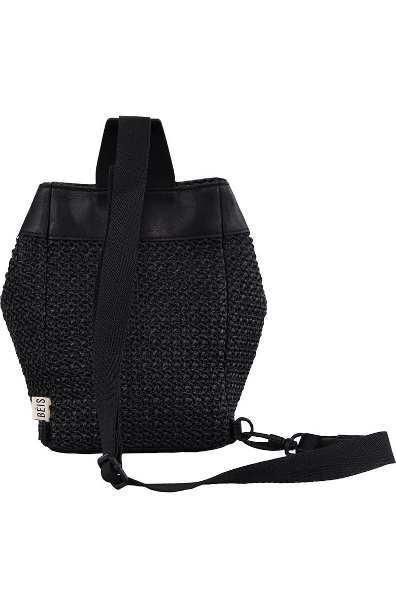 Béis The Naturals Raffia Sling Backpack, Alternate, color,