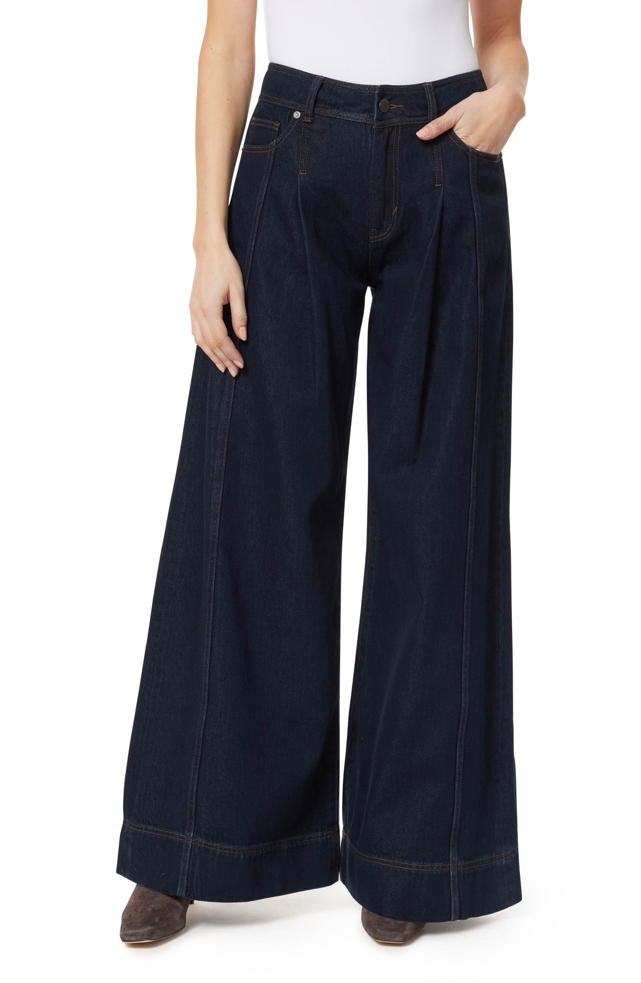 Habitual Pleated Wide Leg Jeans