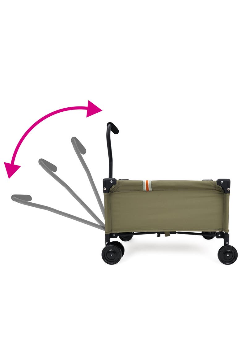Little Wagon Khaki Folding Pull Along Cart, Alternate, color, Green