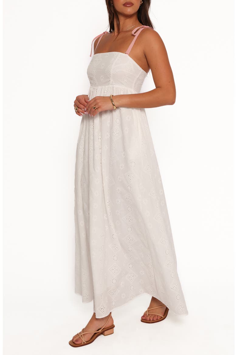 Odessa Cotton Eyelet Maxi Dress, Alternate, color, WHITE