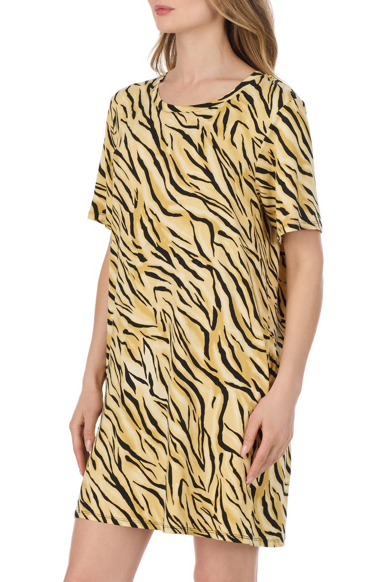Short Sleeve Nightshirt, Alternate, color, TANPRINT