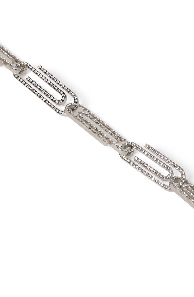 OFF WHITE Women's Paperclip Chain Strass Bracel, Alternate, color,