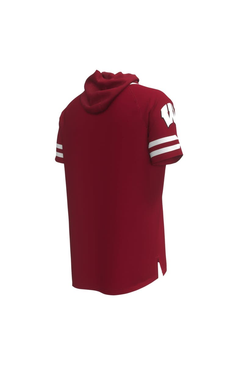 Under Armour Men's Under Armour Red Wisconsin Badgers Shooter Raglan Hoodie T-Shirt, Alternate, color, 