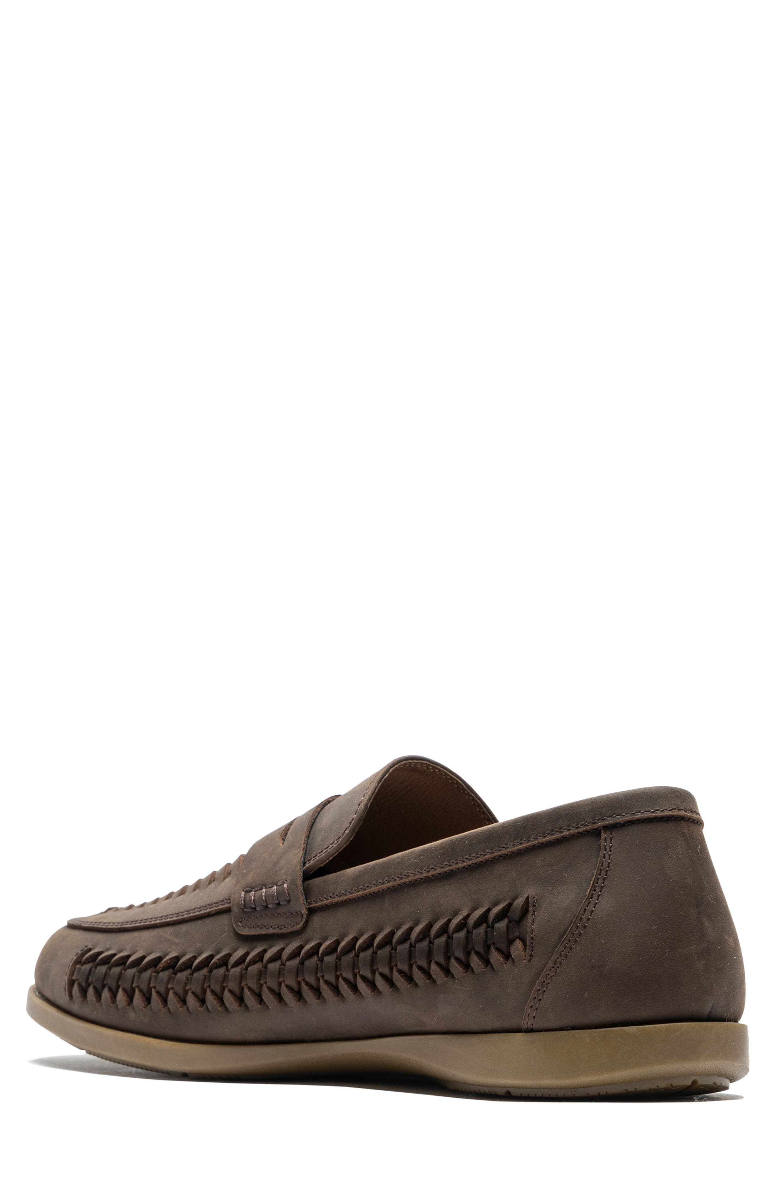 Gisborne Huarache Penny Loafer, Alternate, color, CHOCOLATE