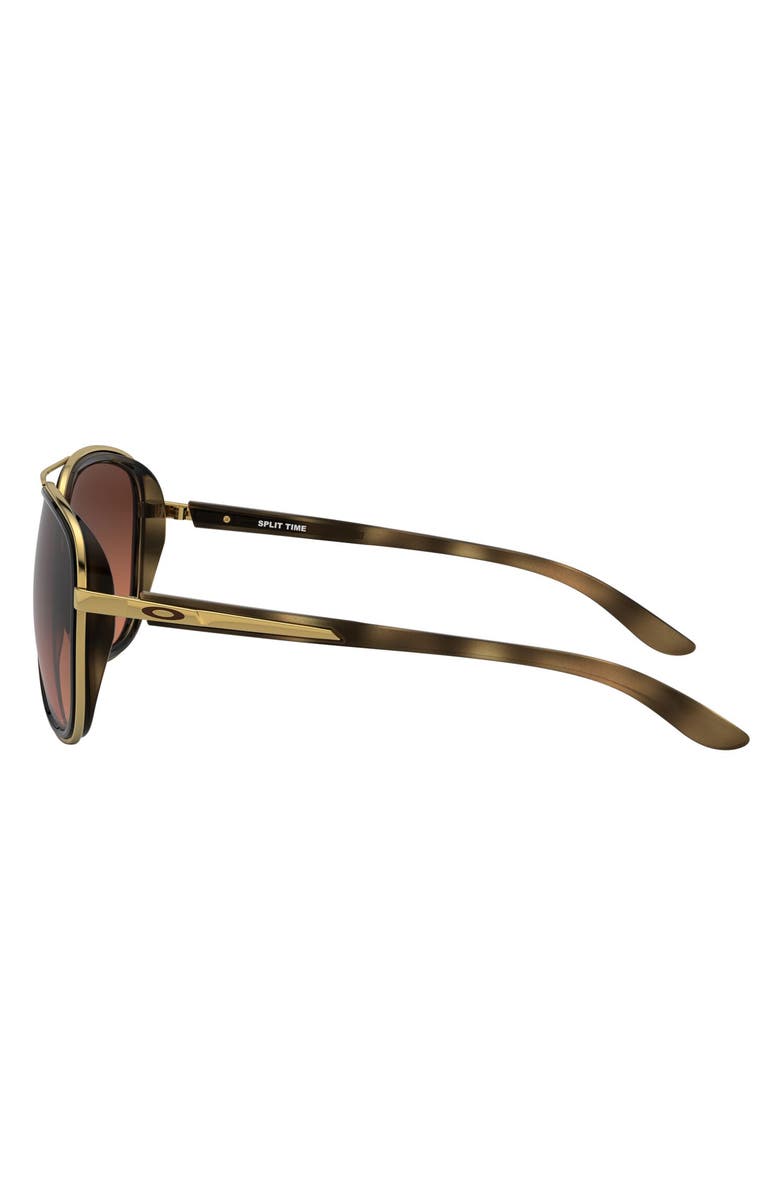 Oakley Split Time 58mm Prizm<sup>™</sup> Pilot Sunglasses, Alternate, color, Brown Tortoise/ Prizm Brown