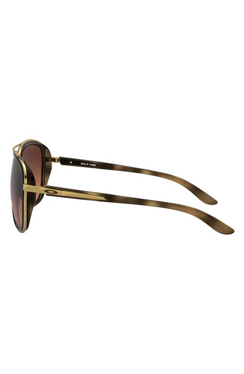 Oakley Split Time 58mm Prizm™ Pilot Sunglasses In Brown Tortoise/prizm Brown