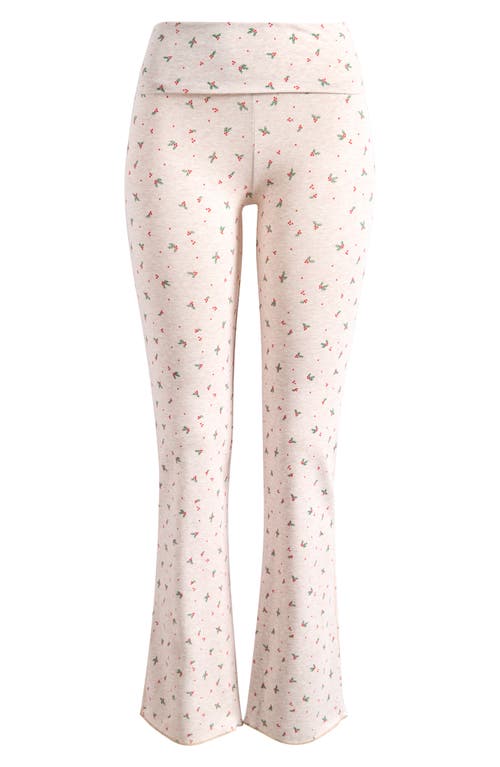 Skims Stretch Cotton Jersey Foldover Pants In Neutral