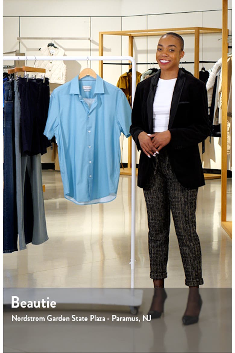 Miles OoohCotton® Pinstripe Short Sleeve Button-Up Shirt video