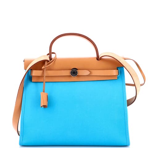 Herbag Zip Verso Leather and Toile 31