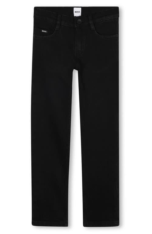 BOSS Kidswear Kids' Straight Leg Jeans in Black  product
