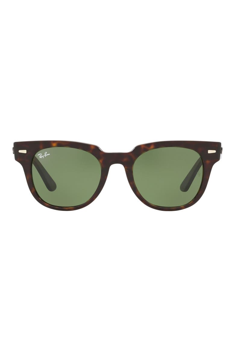 Meteor 50mm Wayfarer Sunglasses, Main, color, TORTOISE / GREEN