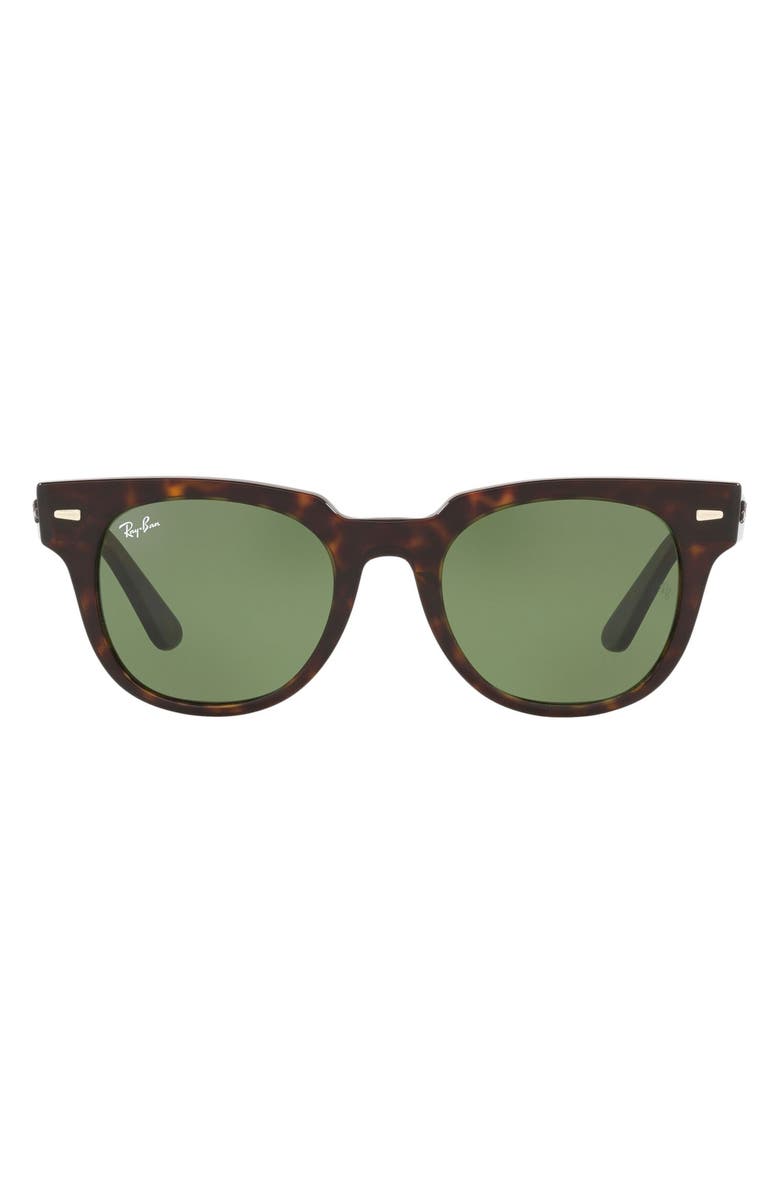 Ray-Ban Meteor 50mm Wayfarer Sunglasses, Main, color, Tortoise / Green