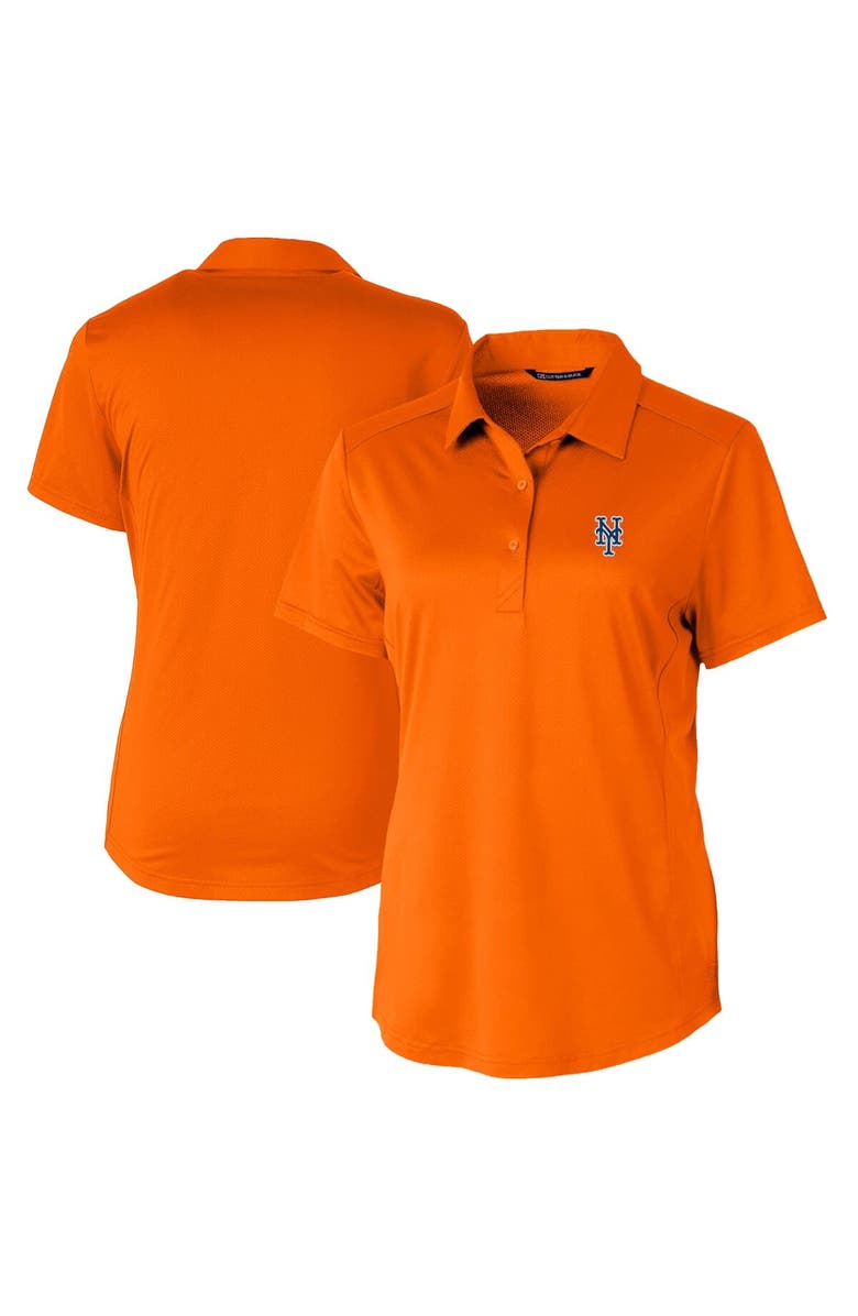 Cutter & Buck Women's Cutter & Buck Heather Orange New York Mets Prospect Textured Stretch Polo, Main, color, 
