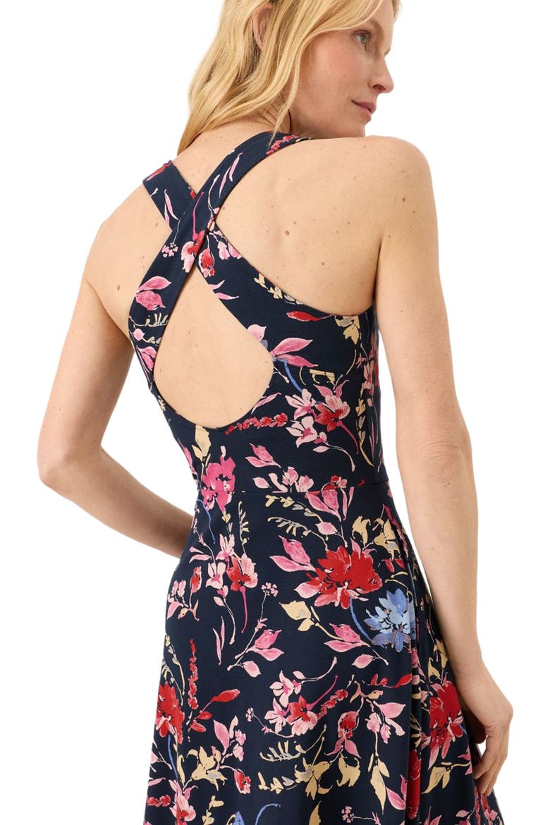 Fit & Flare Open Back Maxi Dress Made With Organic Cotton, Alternate, color, Dayspring Blooms Multi
