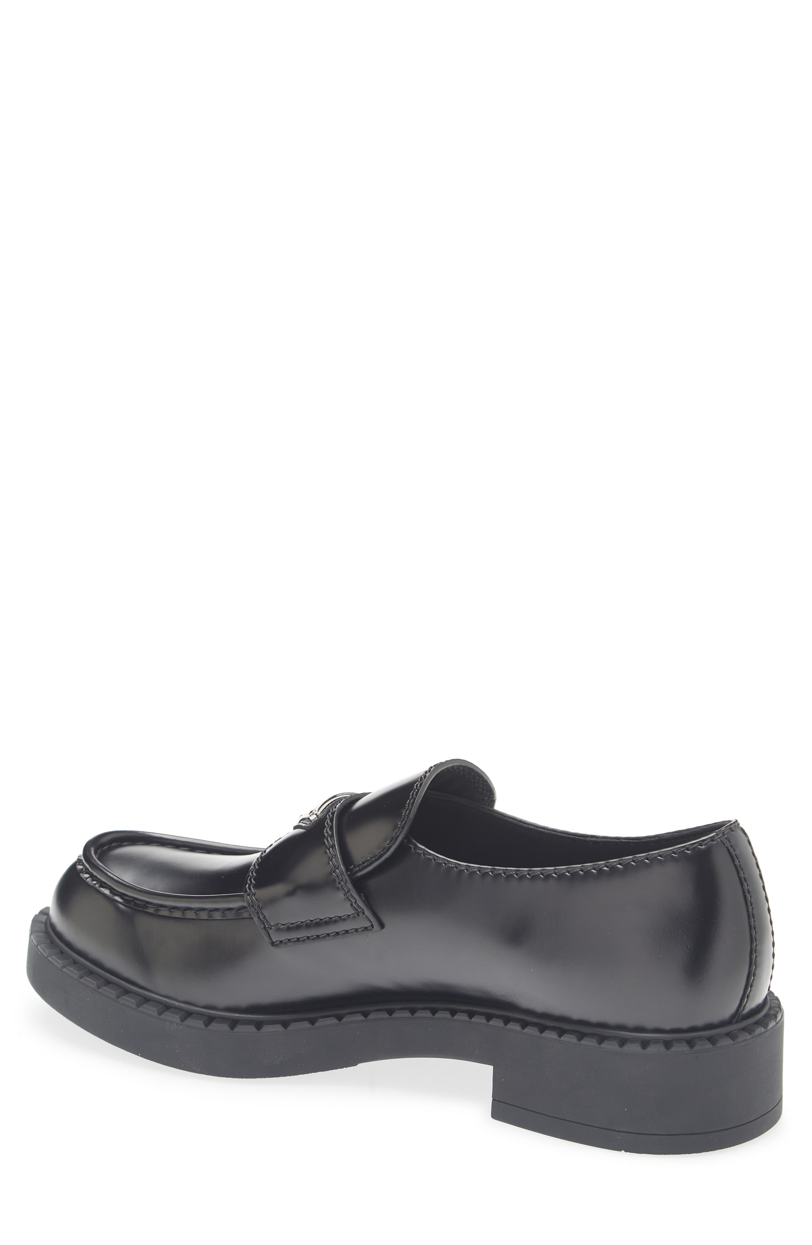 Prada Chocolate Loafer, Alternate, color, Nero