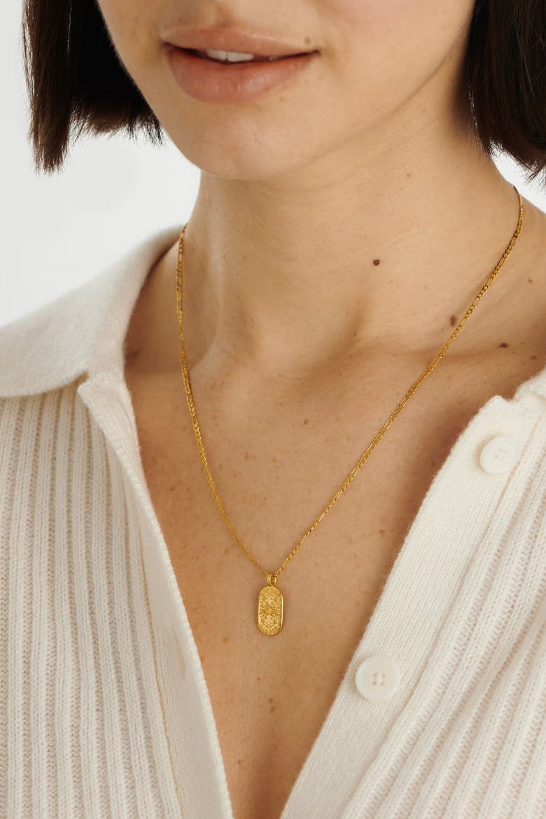 'Cancer' Waterproof Gold Zodiac Necklace, Alternate, color, GOLD