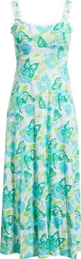 Lilly Pulitzer® Dwyer Floral Print Midi Dress