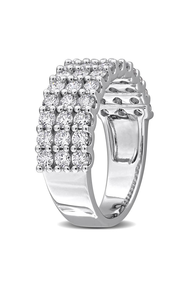 Sterling Silver Lab Grown Diamond Band Ring, Alternate, color, WHITE