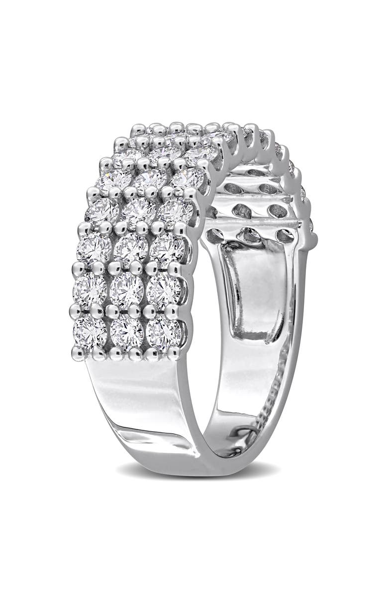 Created Forever Sterling Silver Lab Grown Diamond Band Ring, Alternate, color, White