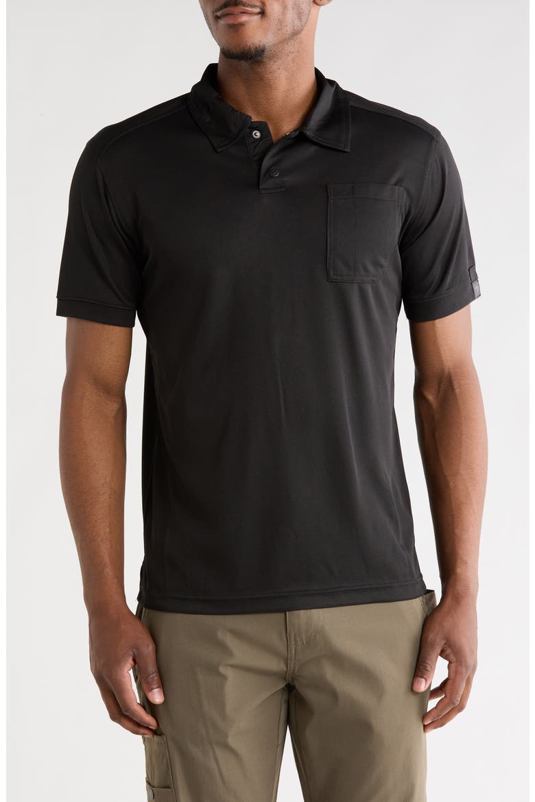 Grid Jacquard Polo, Main, color, BLACK