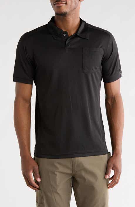 CARBON + CRAFT Grid Jacquard Polo