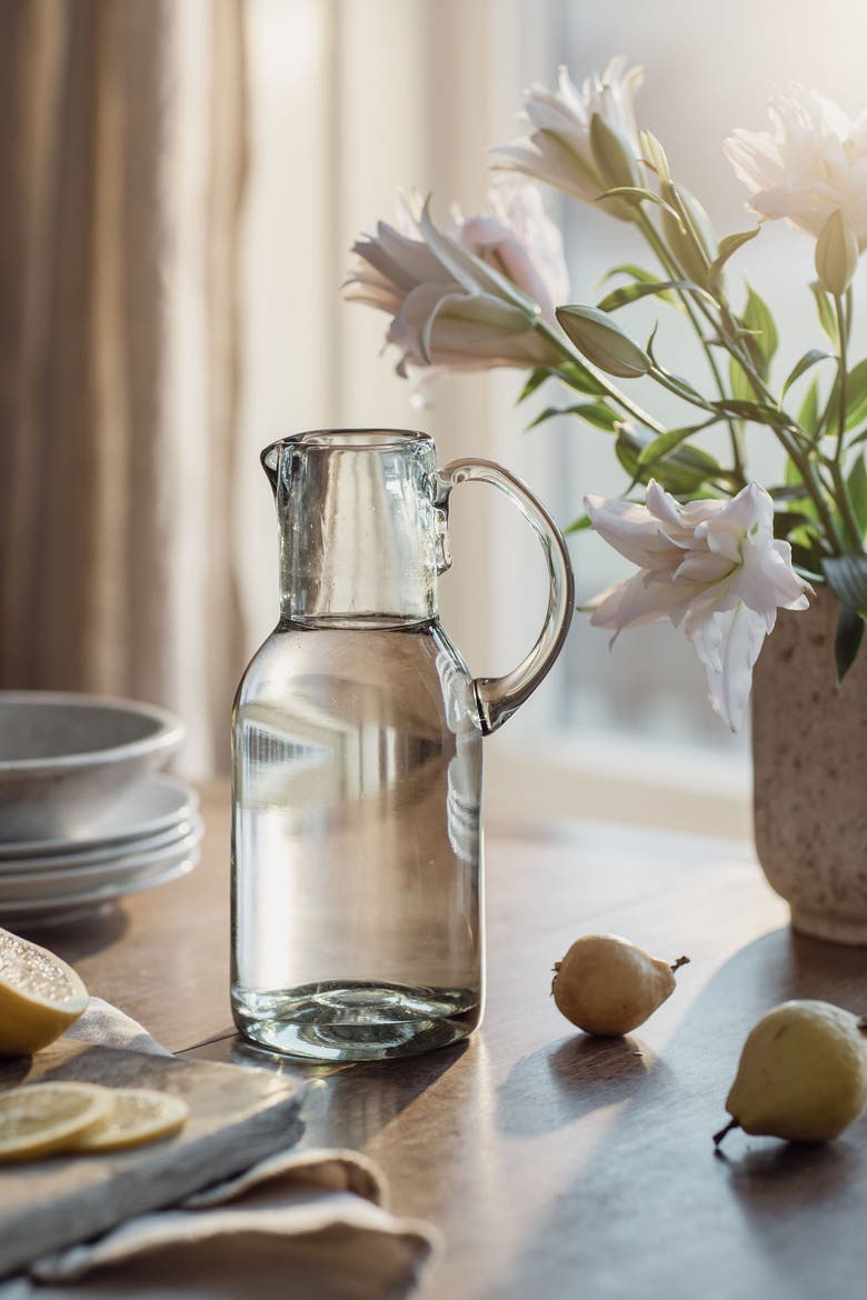 Blown Glass Jug, Alternate, color, Clear