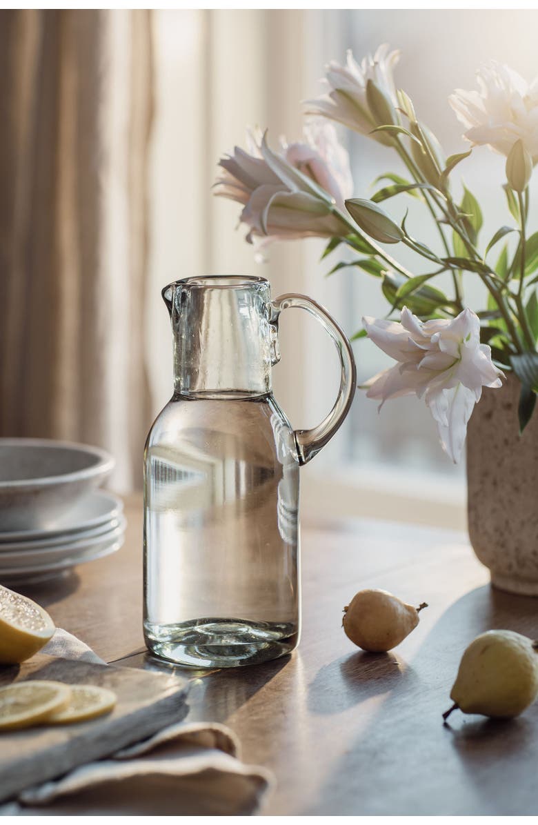 Villa Lua Home Blown Glass Jug, Alternate, color, Clear