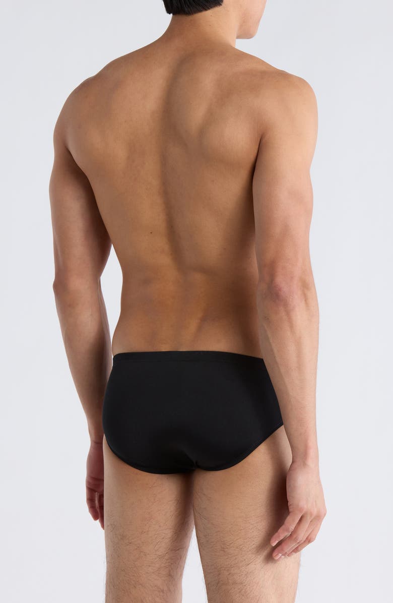 Nike Logo Swim Briefs, Alternate, color, Black
