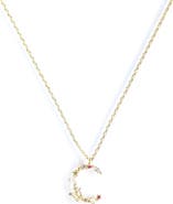 Girls Crew Flutterfly Initial Necklace