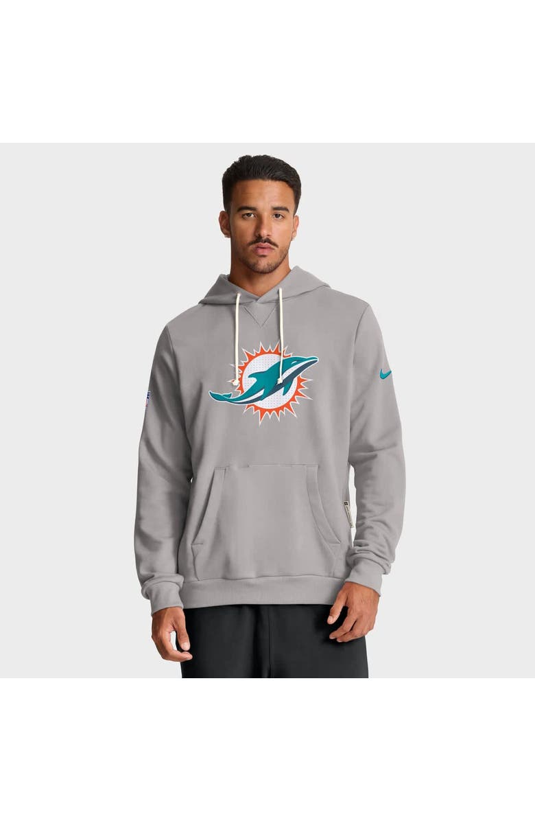 Nike Men's Nike Charcoal Miami Dolphins Sideline Standard Issue Initial Home Dri-FIT Hoodie, Alternate, color, Charcoal