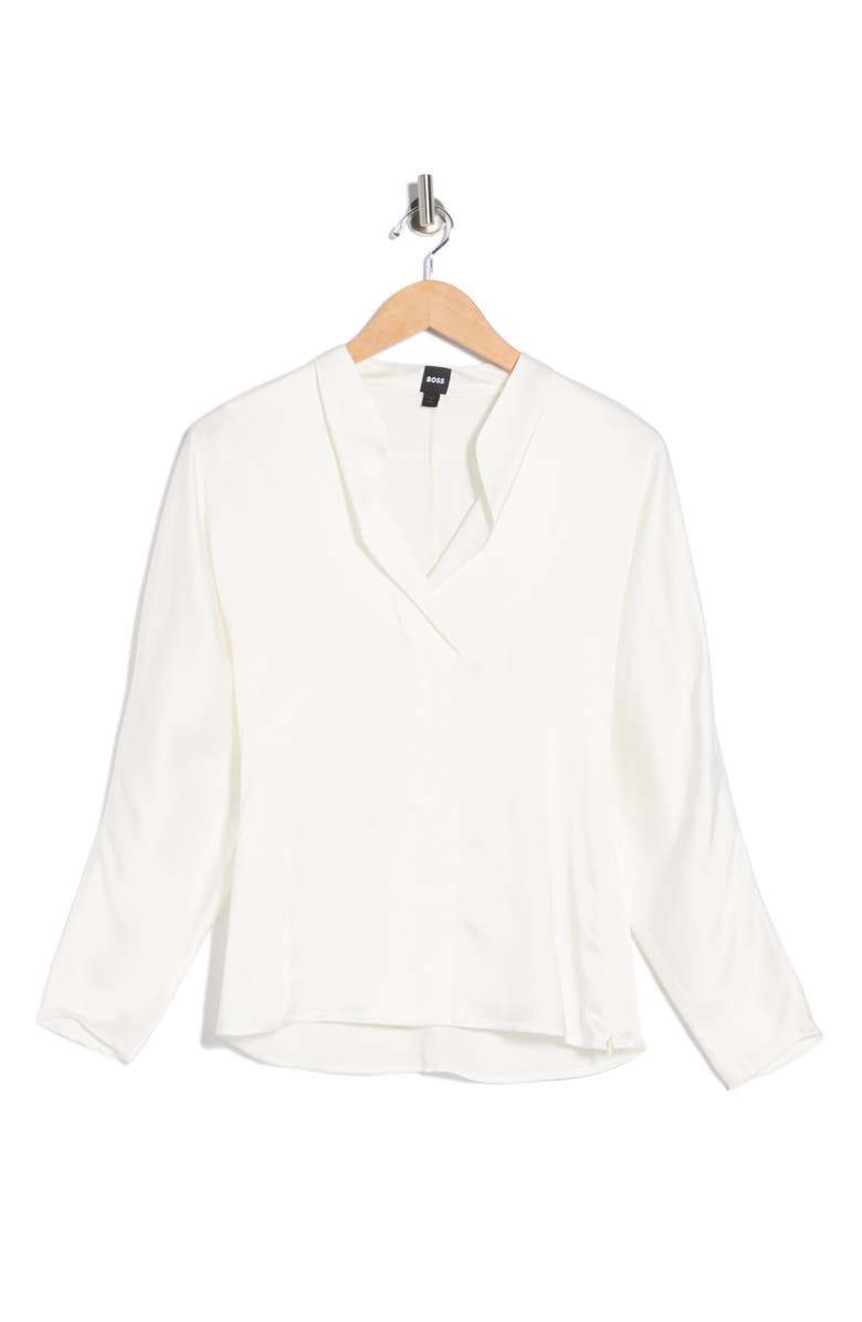BOSS Bacilia Woven Top, Main, color, Open White