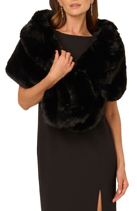 Faux Fur Coverup Caplet