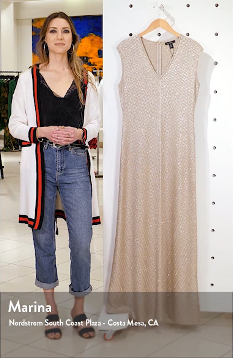 Brielle Knit V-Neck Gown, sales video thumbnail