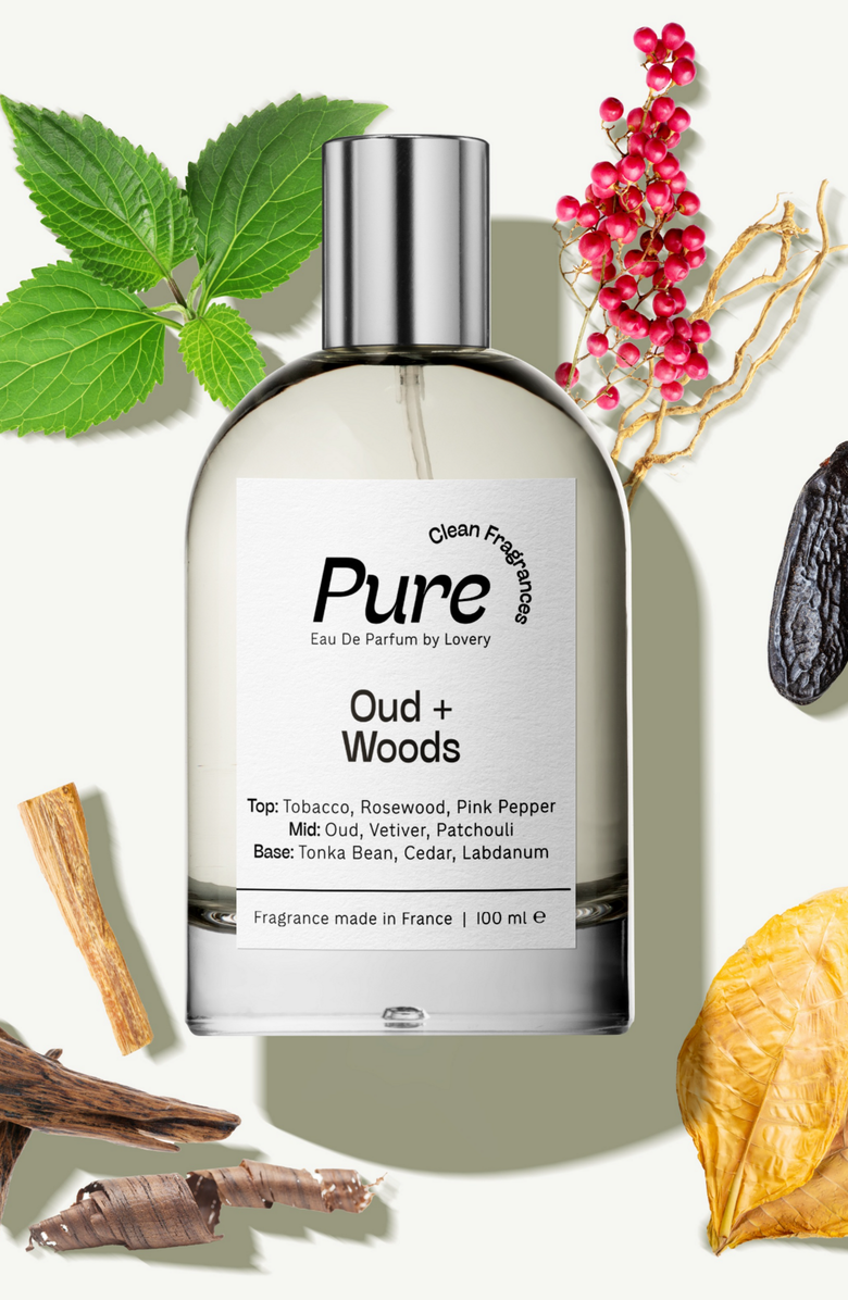 Lovery Pure Oud Woods Eau de Parfum, Made in France, 3.4 oz, Alternate, color, Silver, White, Cream, Black