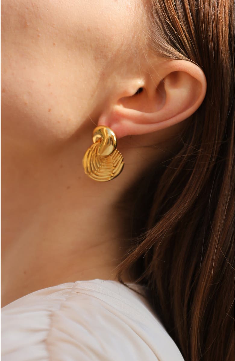 RC RETRO CHIC Horus Wing Earrings, Alternate, color, Gold