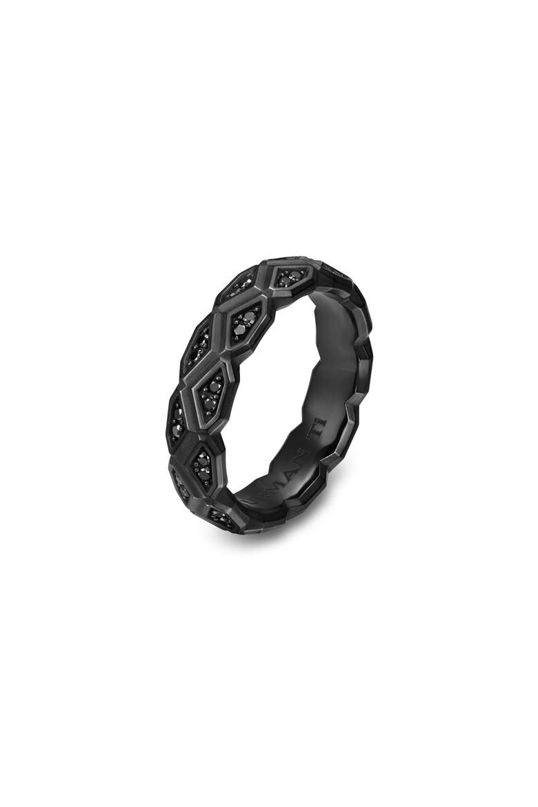 Men's Hex Band Ring, Alternate, color, BLACK DIAMOND