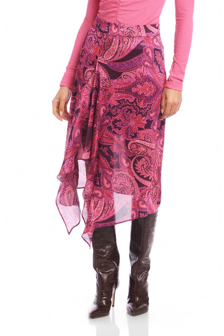 Ceylon Paisley Crinkle Satin Skirt, Main, color, PAISLEY