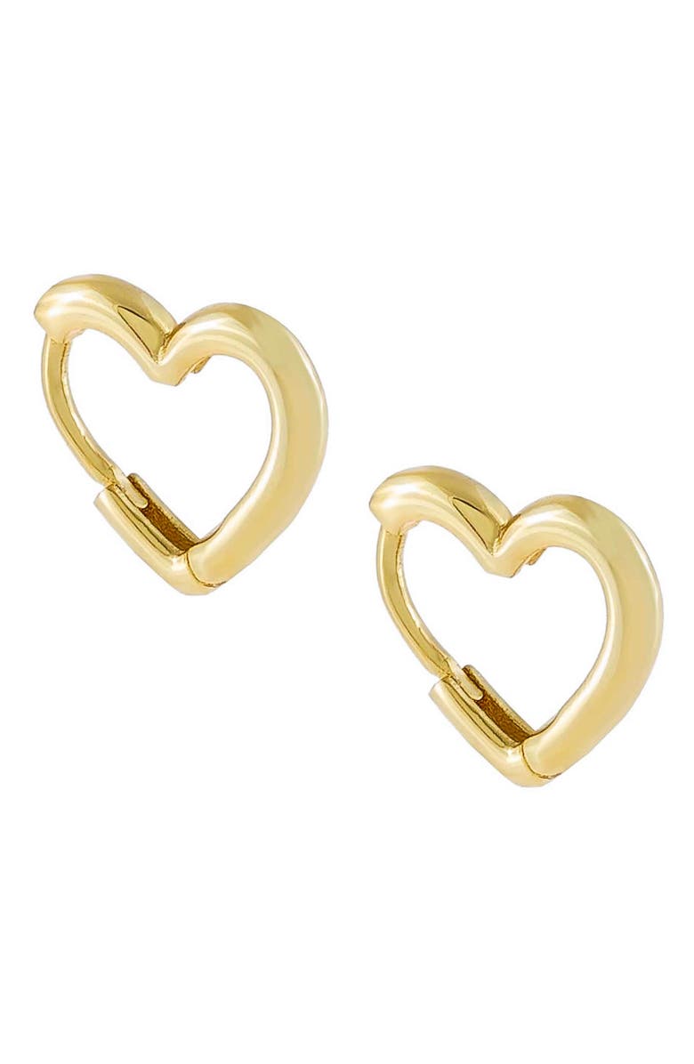 BY ADINA EDEN Adina's Jewels Mini Solid Heart Huggie Hoop Earrings, Main, color, 