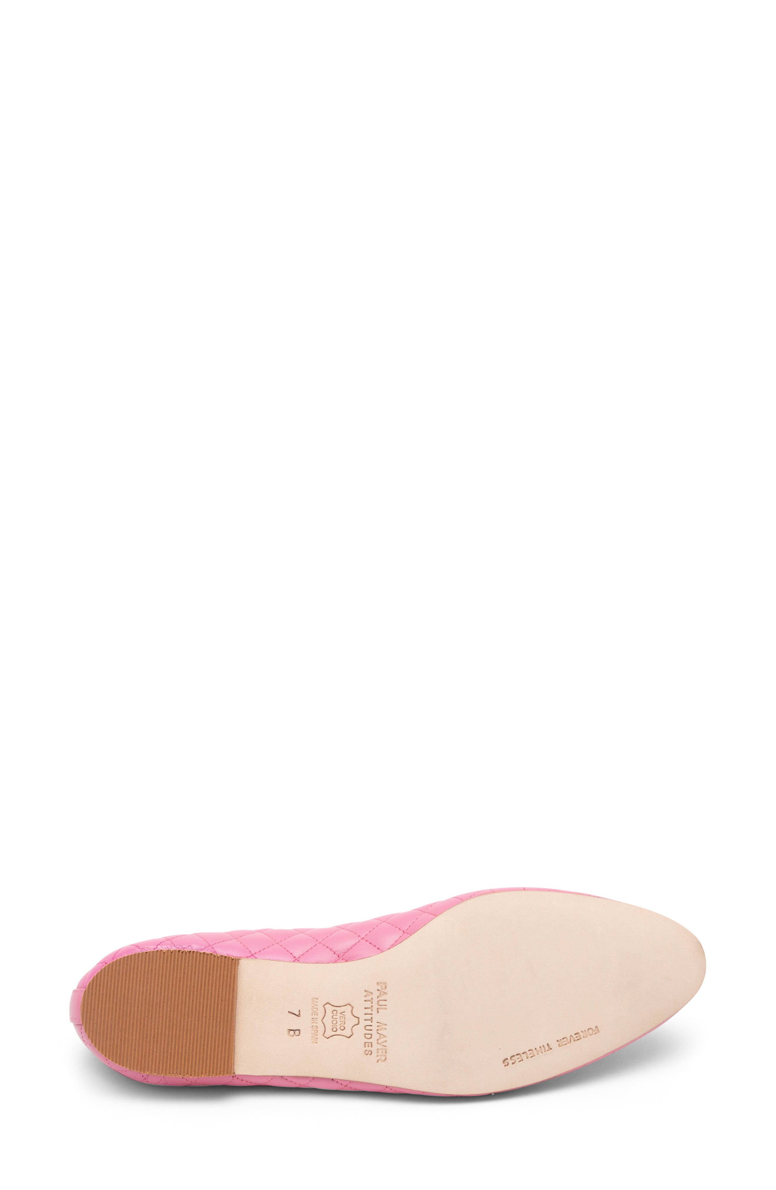 PAUL MAYER Lido Quilted Ballet Flat, Alternate, color, Pink
