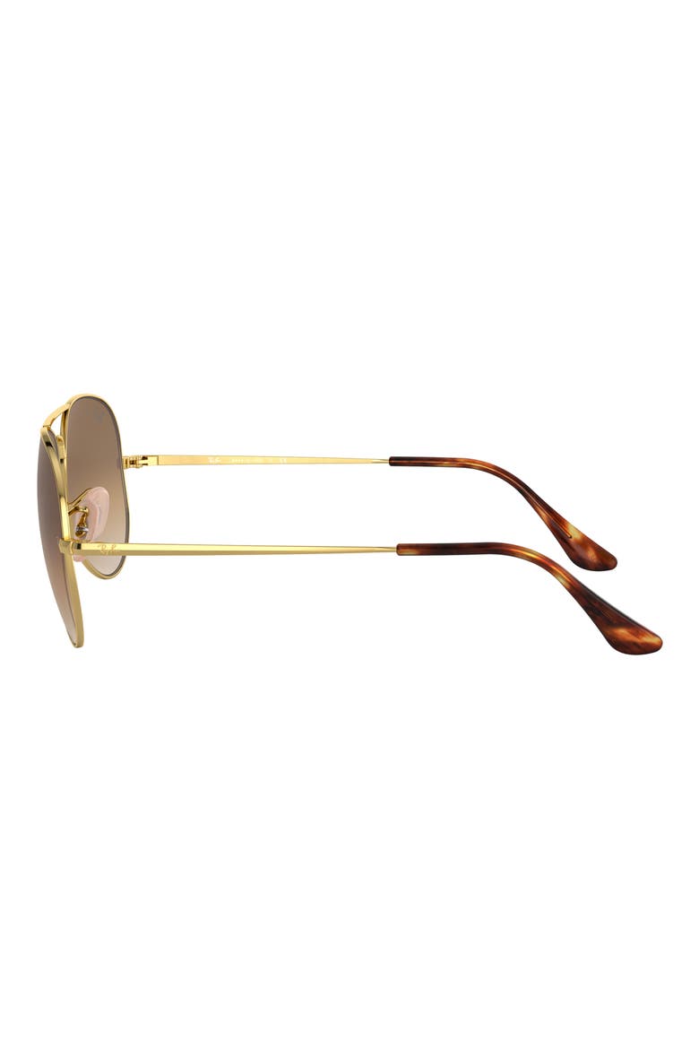 55mm Gradient Pilot Sunglasses, Alternate, color, GOLD