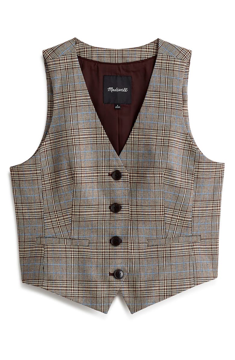 Madewell Glen Plaid Vest, Alternate, color, 