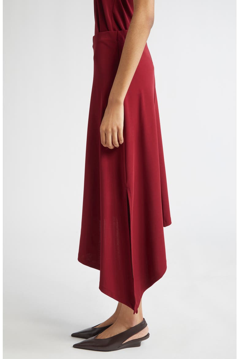 Mire Asymmetric Slit Skirt, Alternate, color, BEETROOT
