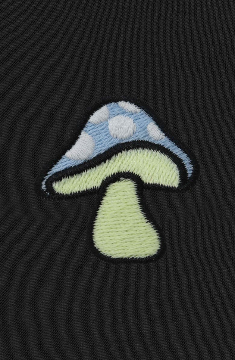 Dalix Mushroom Fleece Sweatshirt, Alternate, color, Black