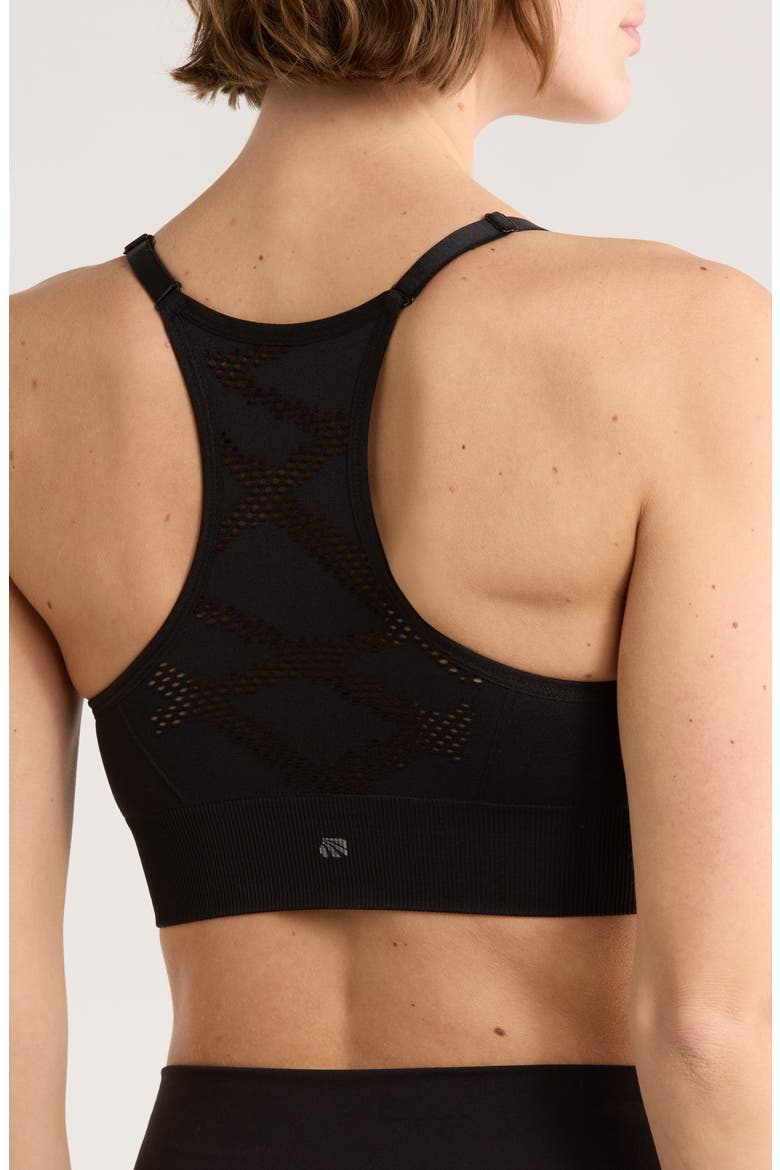 Jackie Seamless Sports Bra, Alternate, color, BLACK